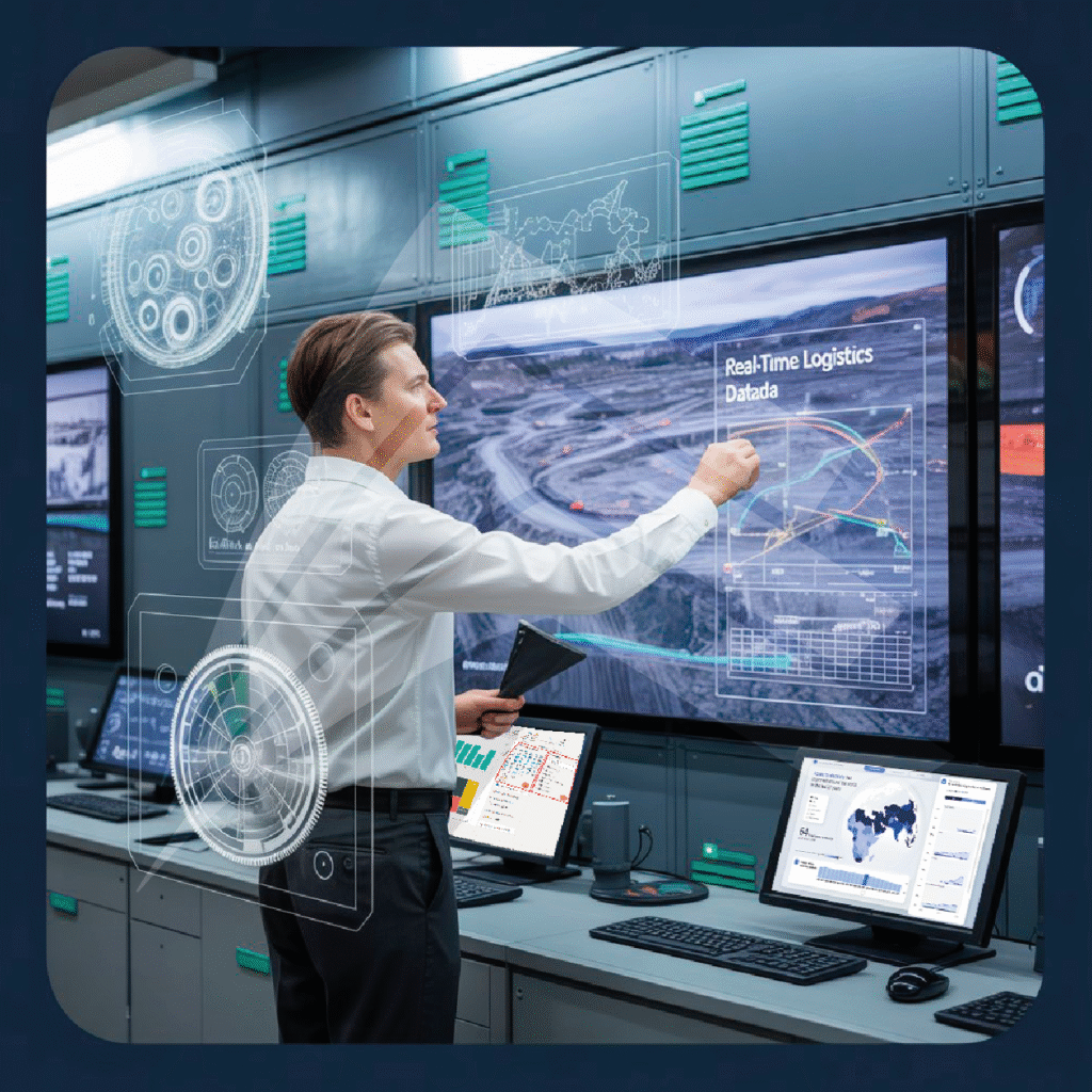 Monitoreo en tiempo real en logística minera digitalizada